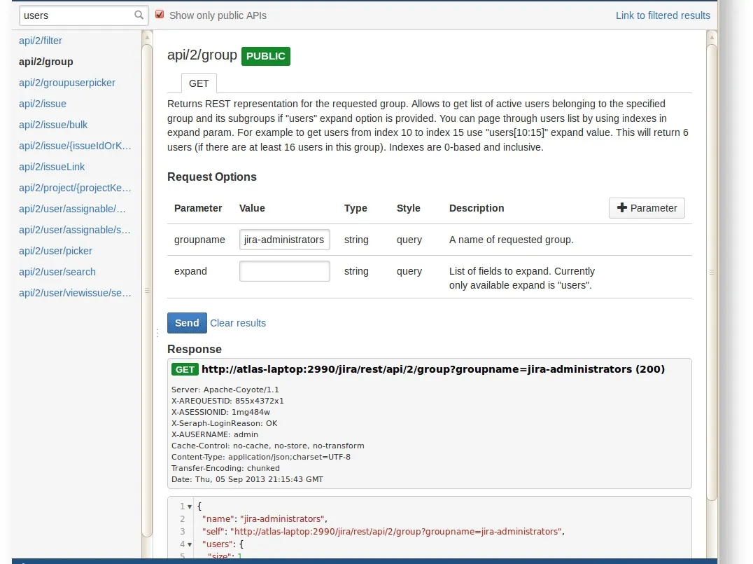 API REST e scripts do Jira