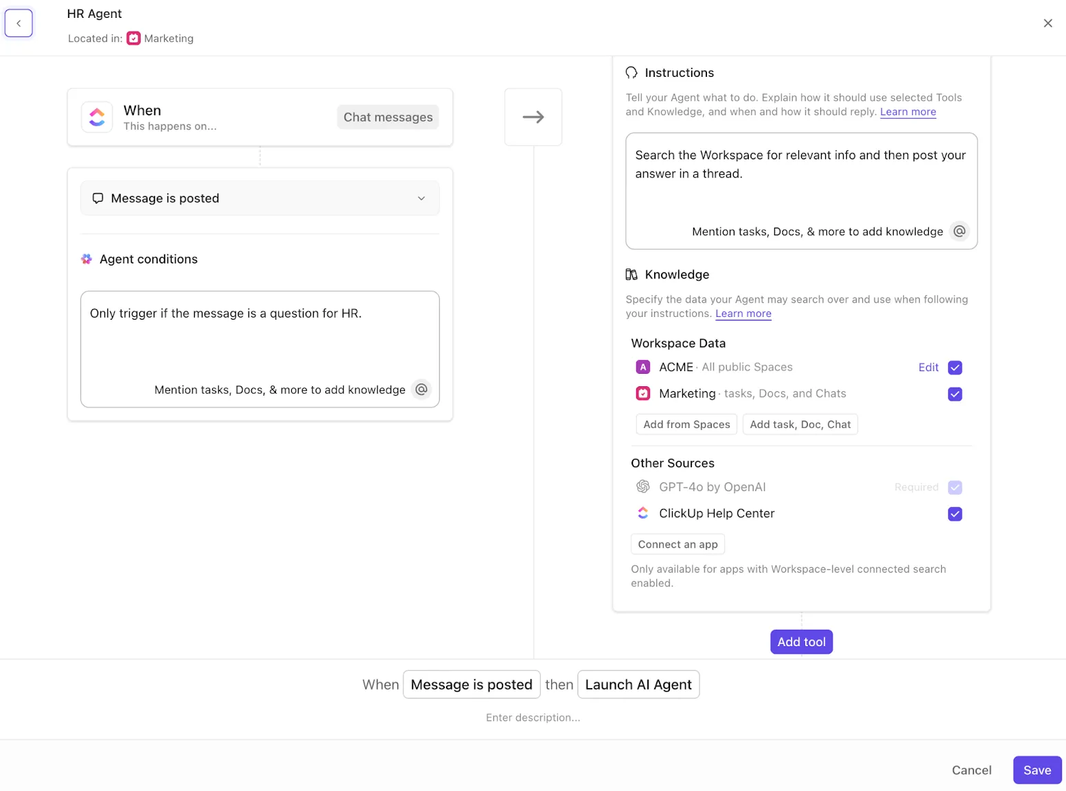 ClickUp Agent: AI Agent Plugin