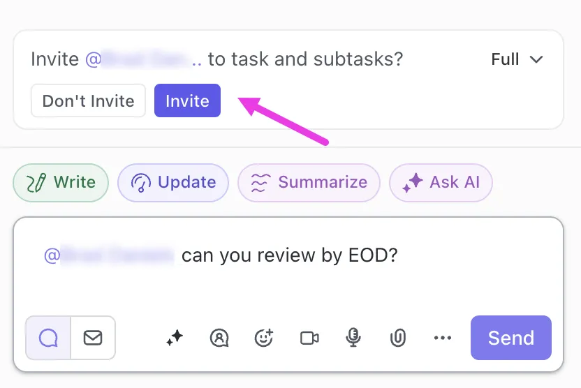 Como configurar a ausência do escritório no Outlook usando o recurso de menções no ClickUp