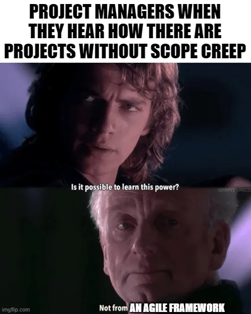 Projekt terjedelmének kiterjedése mém