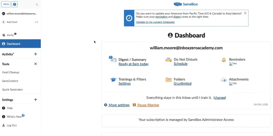 Rédacteur d'e-mails IA - SaneBox