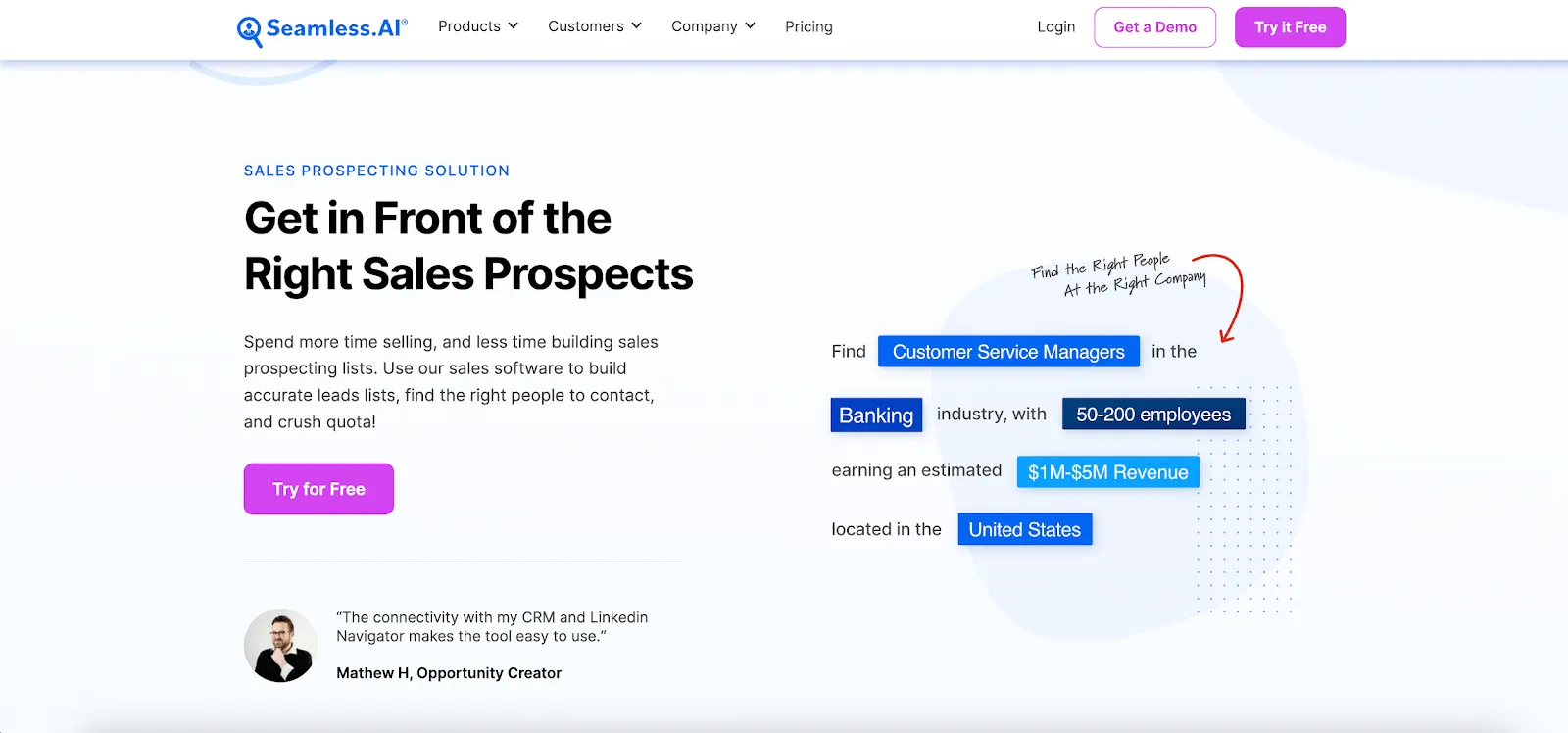Fonctionnalité de recherche Seamless IA