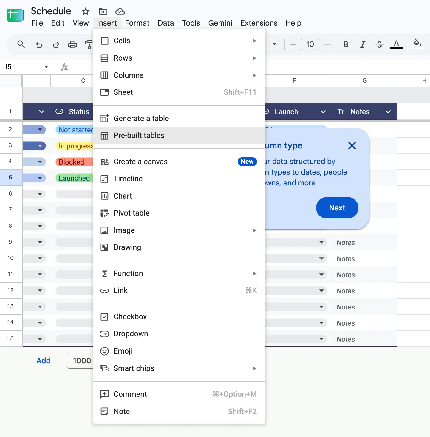 tramite Fogli Google: Project management con Fogli Google