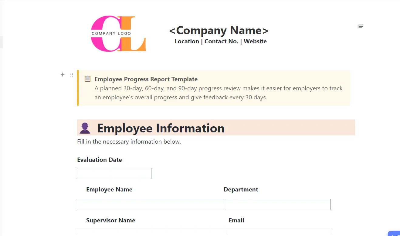 Modello di report sullo stato di avanzamento ClickUp