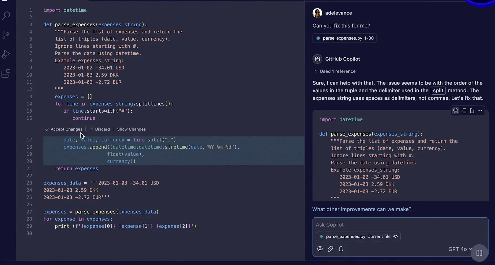 AI コードジェネレーター：GitHub Copilot