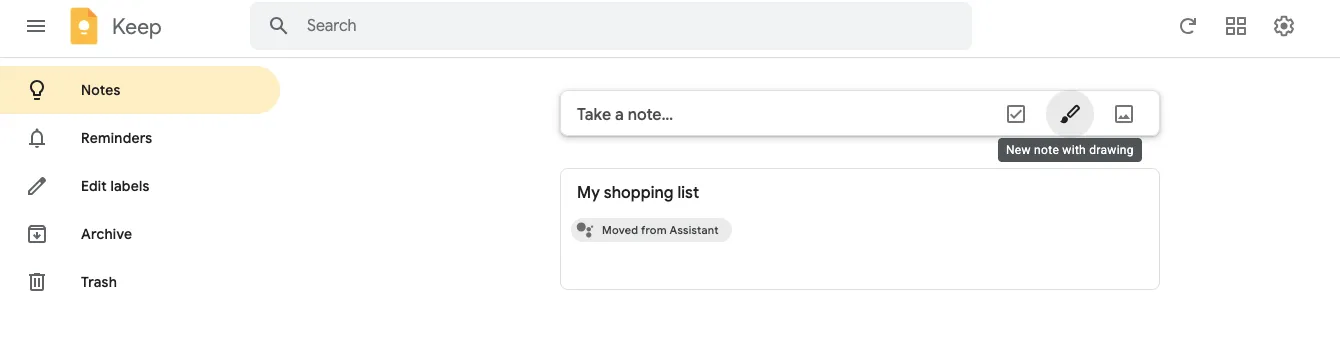 Google Keep: alternativa a Samsung Notes