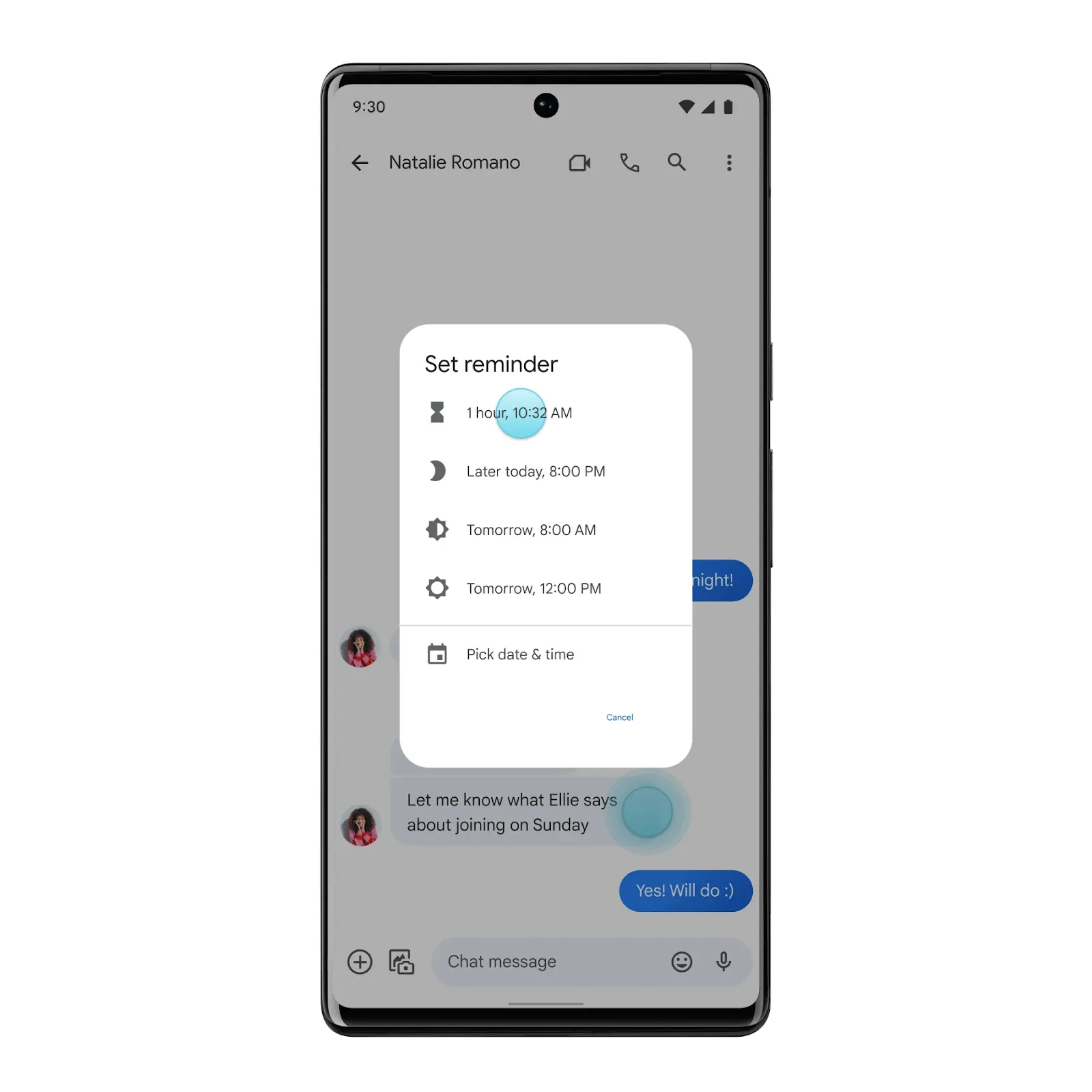 Планирайте текстови съобщения в Google Messages