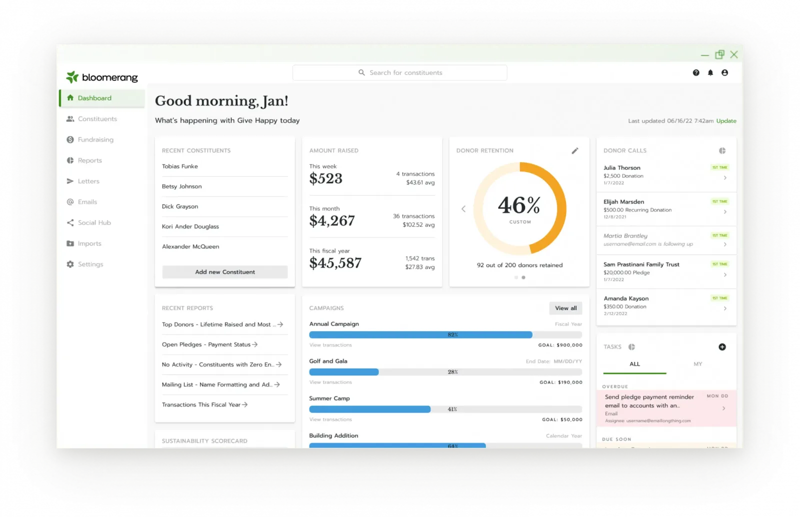 비영리 단체를 위한 CRM 사용 방법: Bloomerang: 원활한 통합을 위한 최고의 비영리 CRM