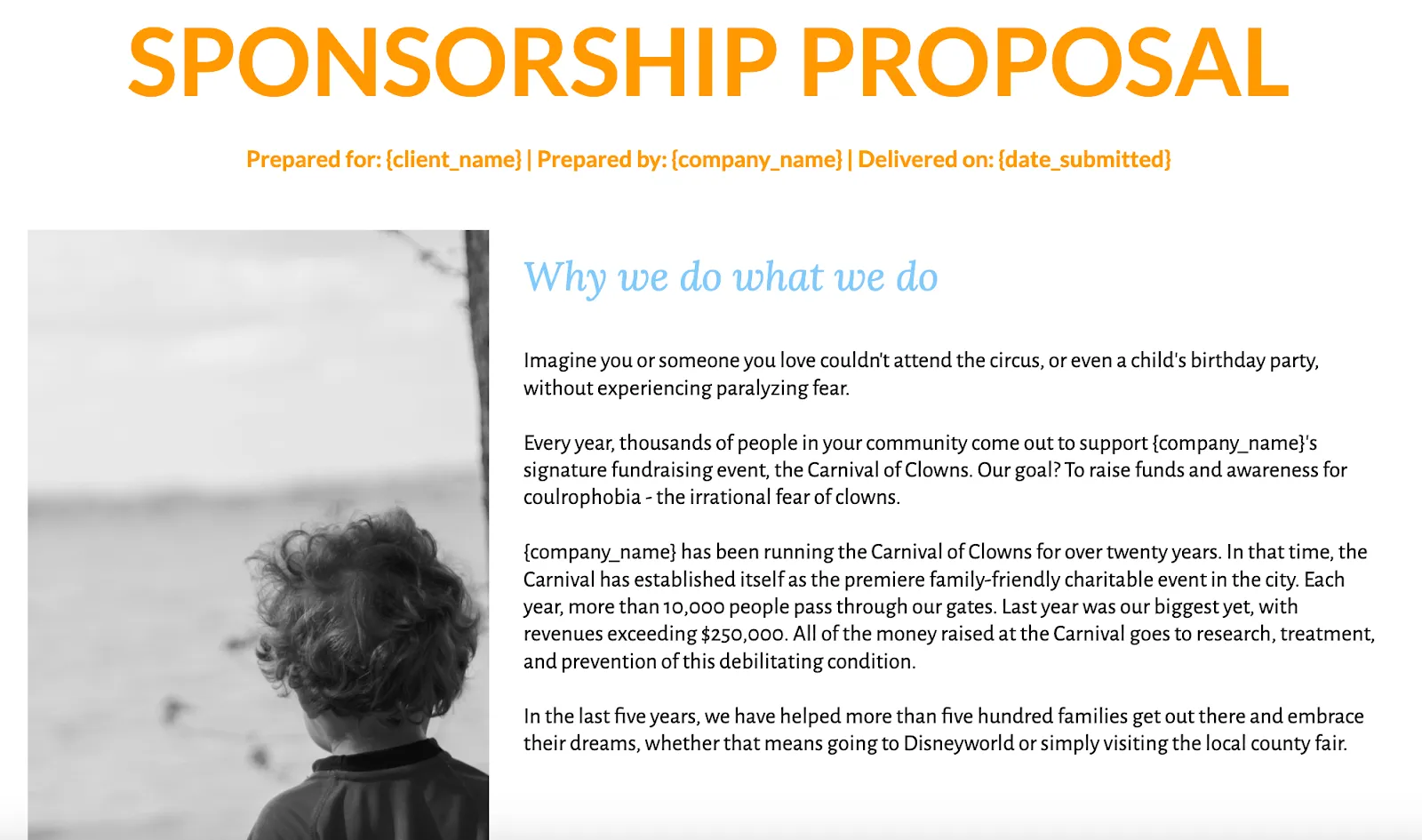 Template Proposal Sponsor: Template Proposal Sponsor Proposify