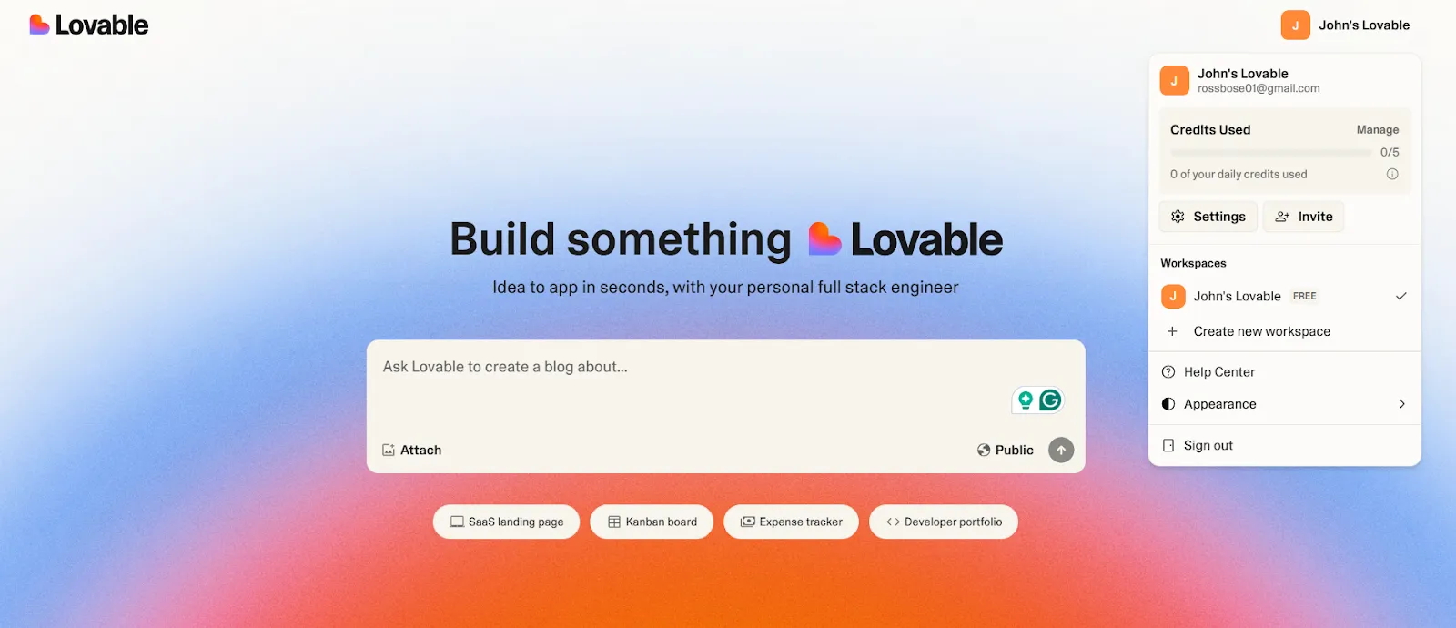 Create Lovable Account- How to Use Lovable AI
