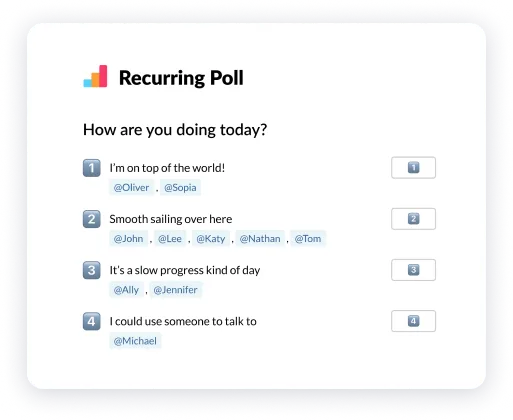 Simple Poll: Am besten geeignet für schnelle Umfragen innerhalb von Slack