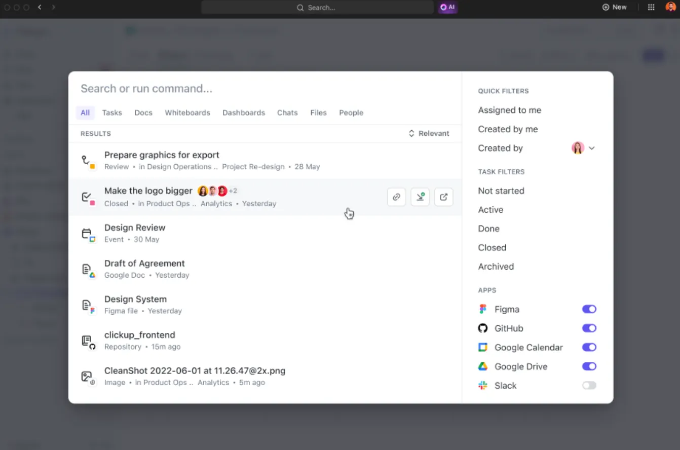 ClickUp Connected Search