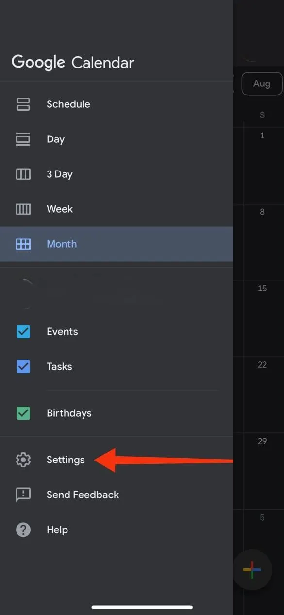 Google Kalender-Einstellungen auf dem iPhone