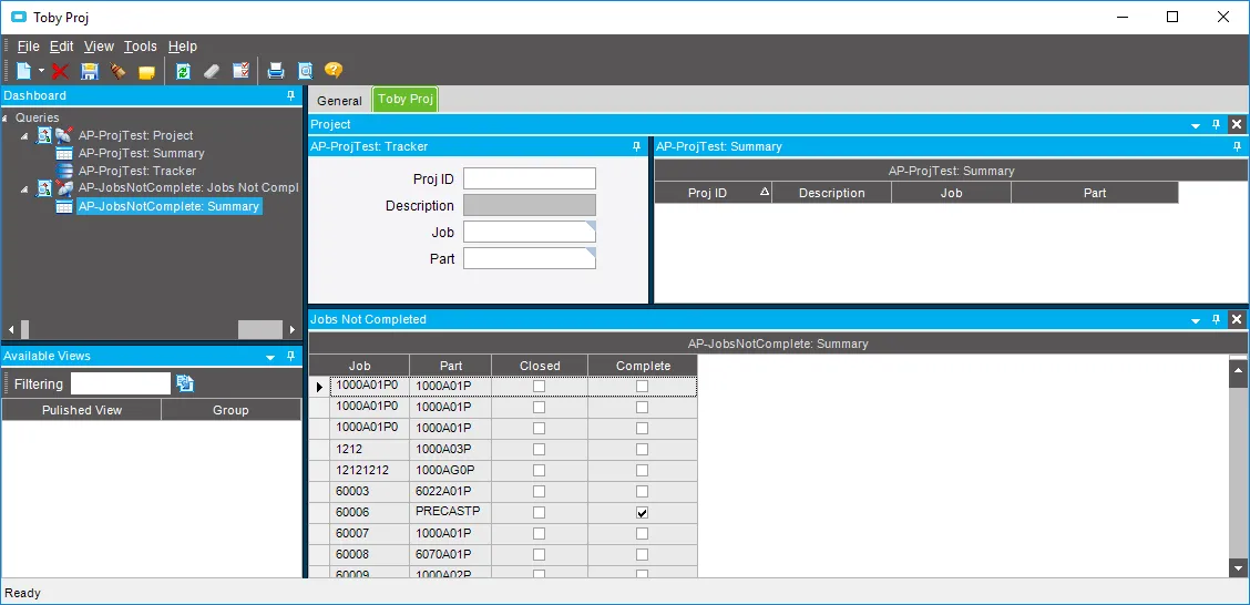 Dashboard Epicor