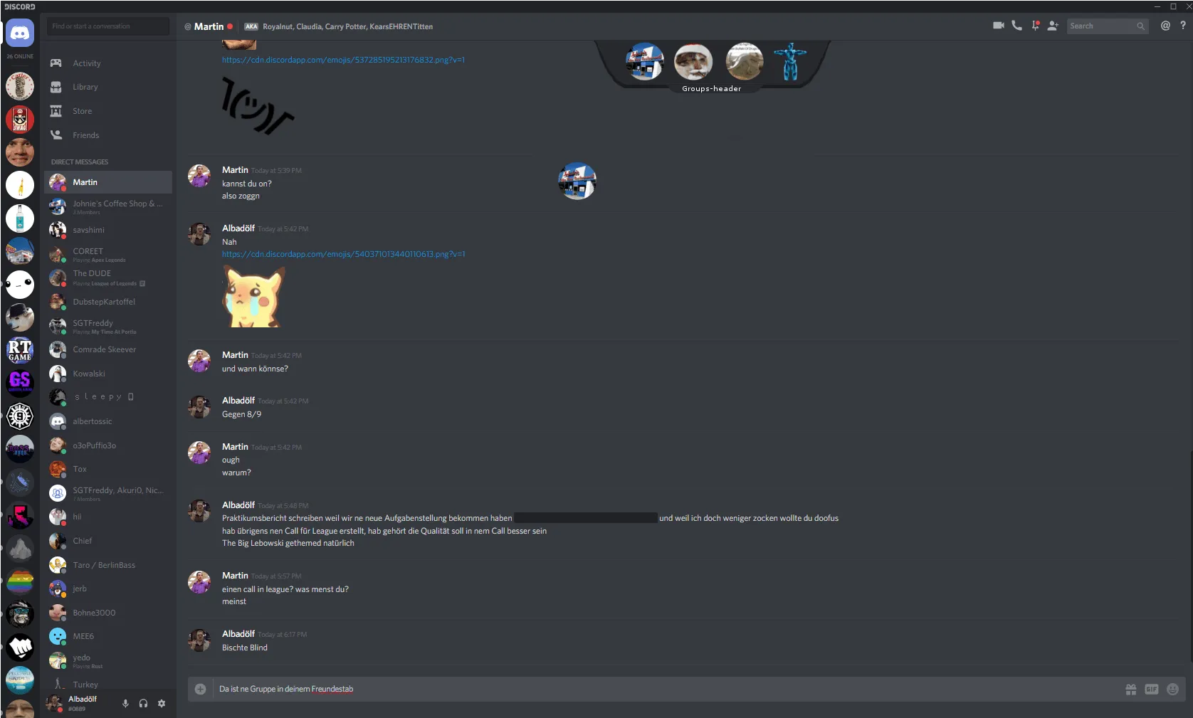 Interface utilisateur Discord