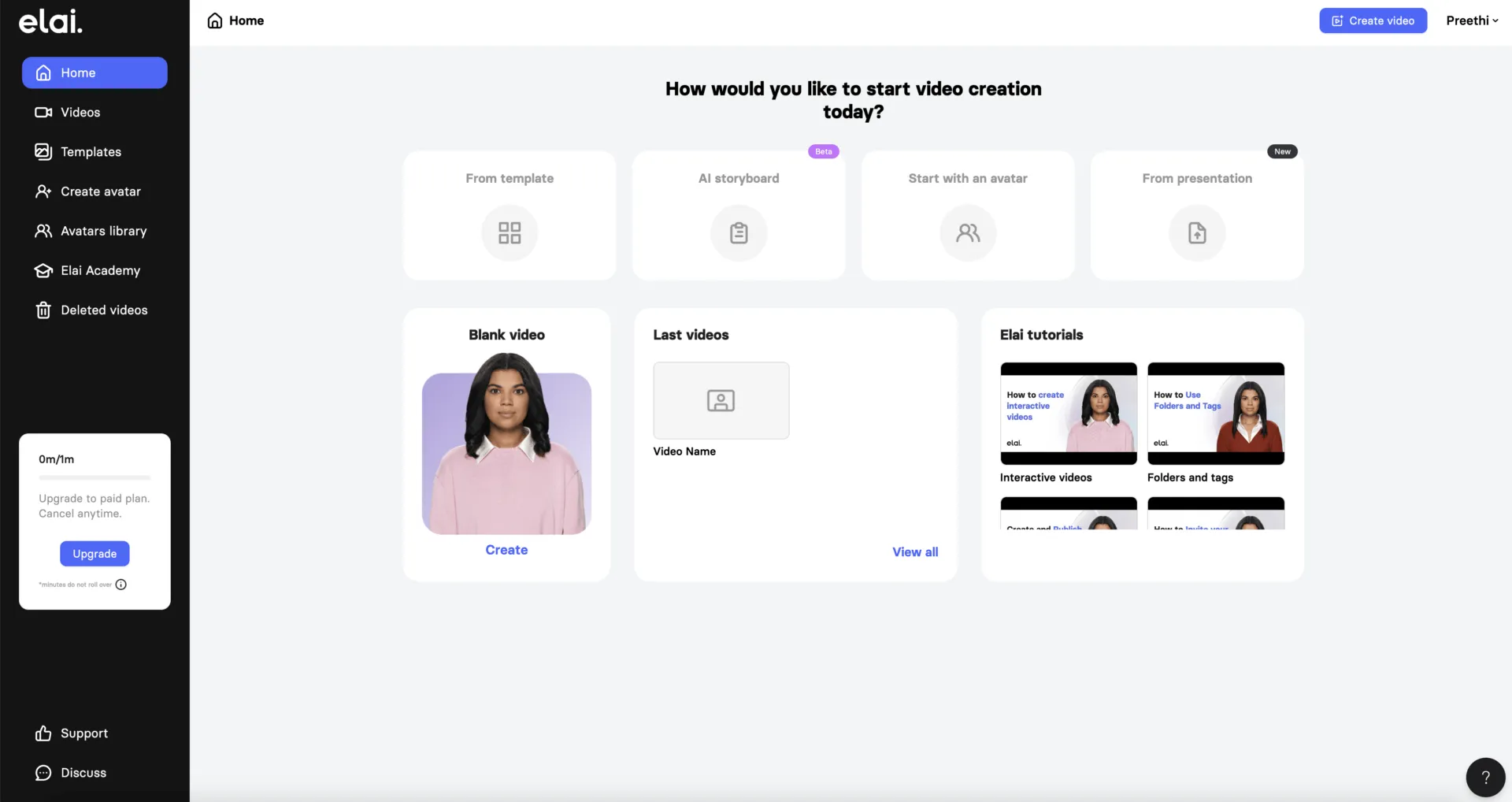 Los mejores generadores de vídeo con IA: Elai para vídeos con avatares personalizados