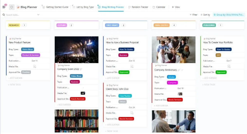 Šablona plánovače Goodnotes: Šablona plánovače ClickUp Blog