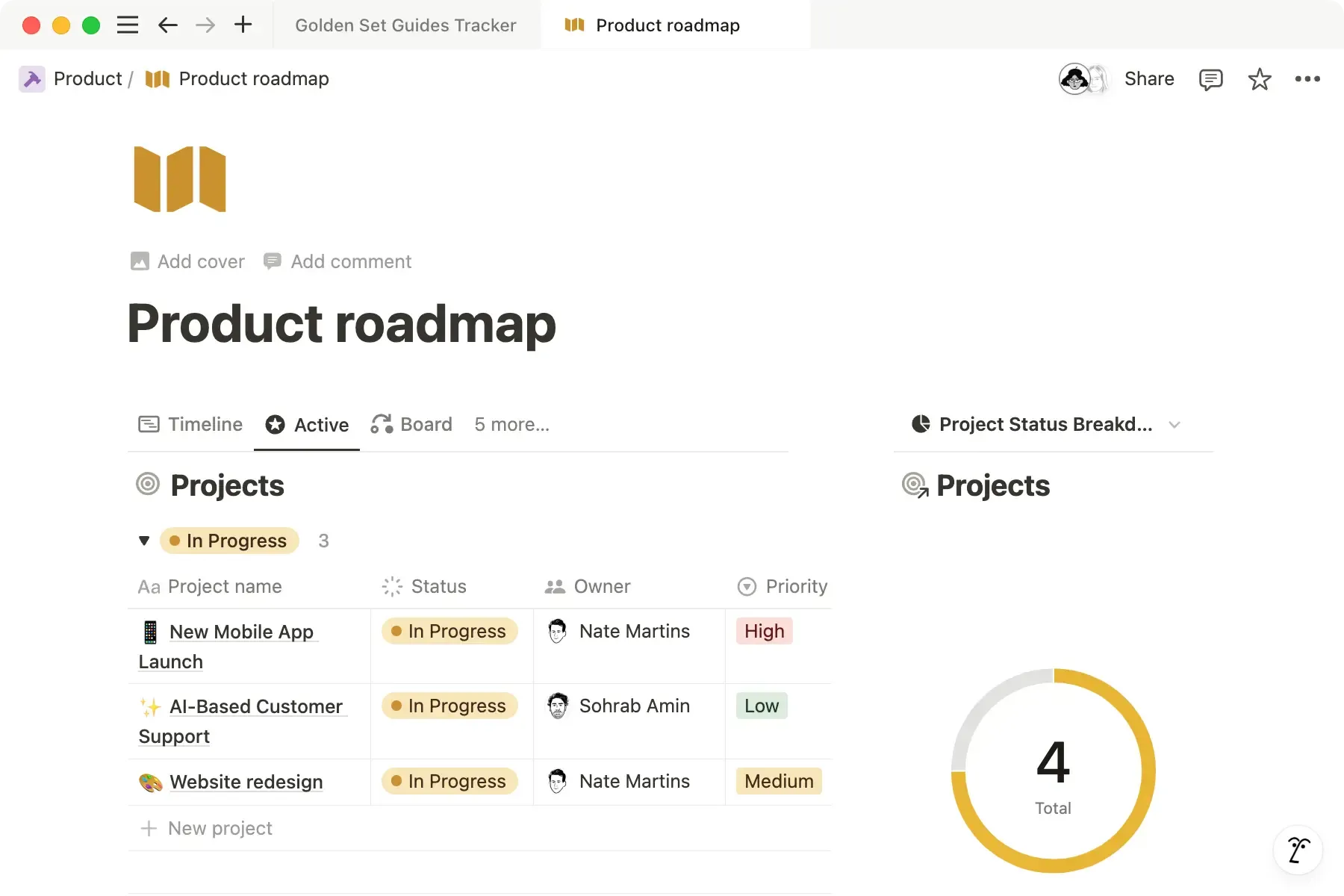 Notion-arbetsyta som visar projektanteckningar, teamdokumentation, beslut och delad kunskap