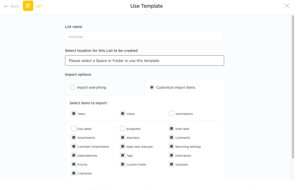 Analise o impacto de novas iniciativas de negócios usando o modelo de análise de impacto nos negócios do ClickUp.