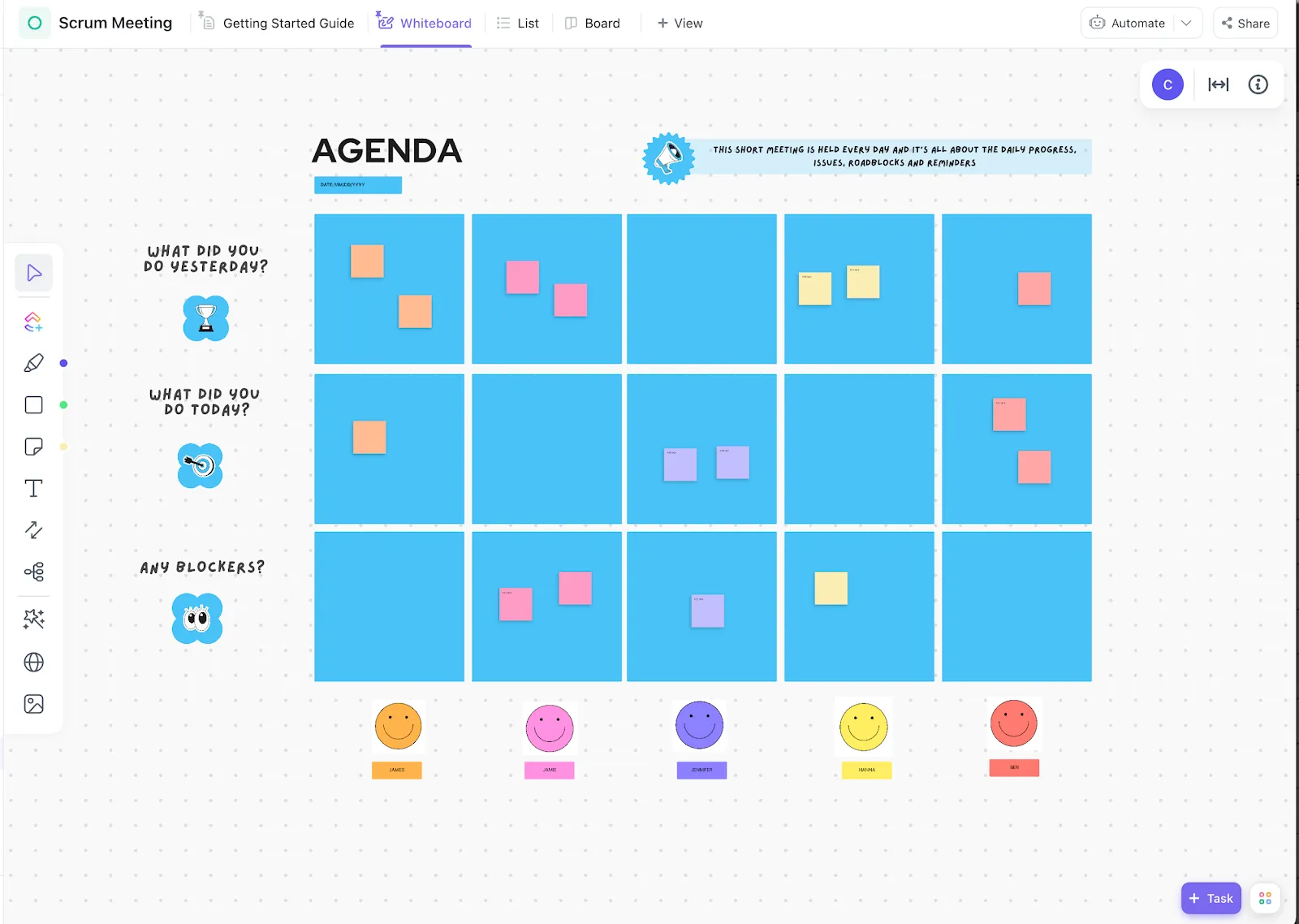 Template Rapat Scrum ClickUp