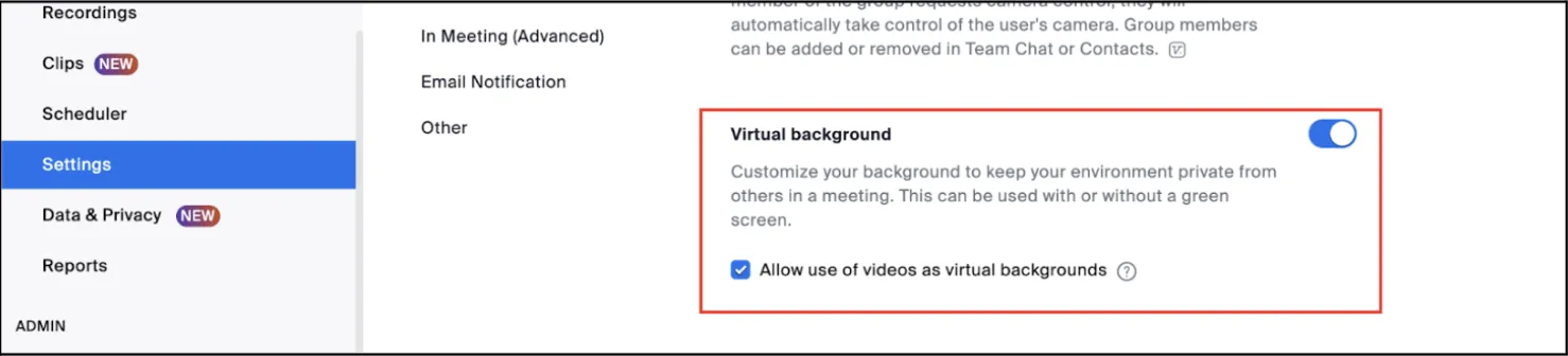 Nastavte si virtuální pozadí v Zoomu