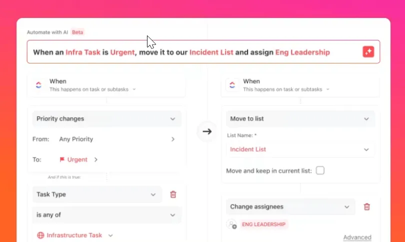 Automatizaciones de ClickUp: programación de mensajes en Slack