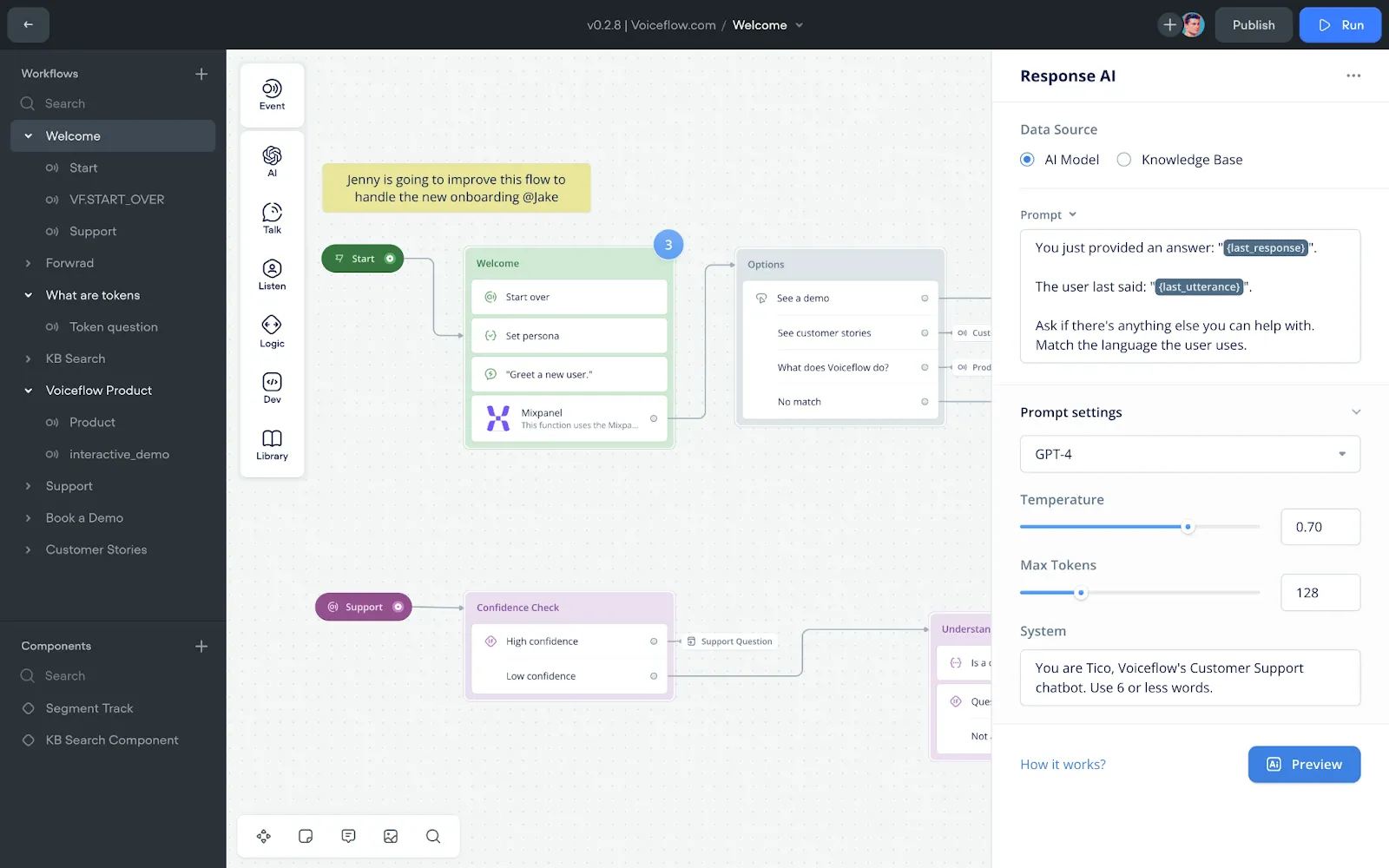 voiceflow dashboard : Platform manajemen agen AI