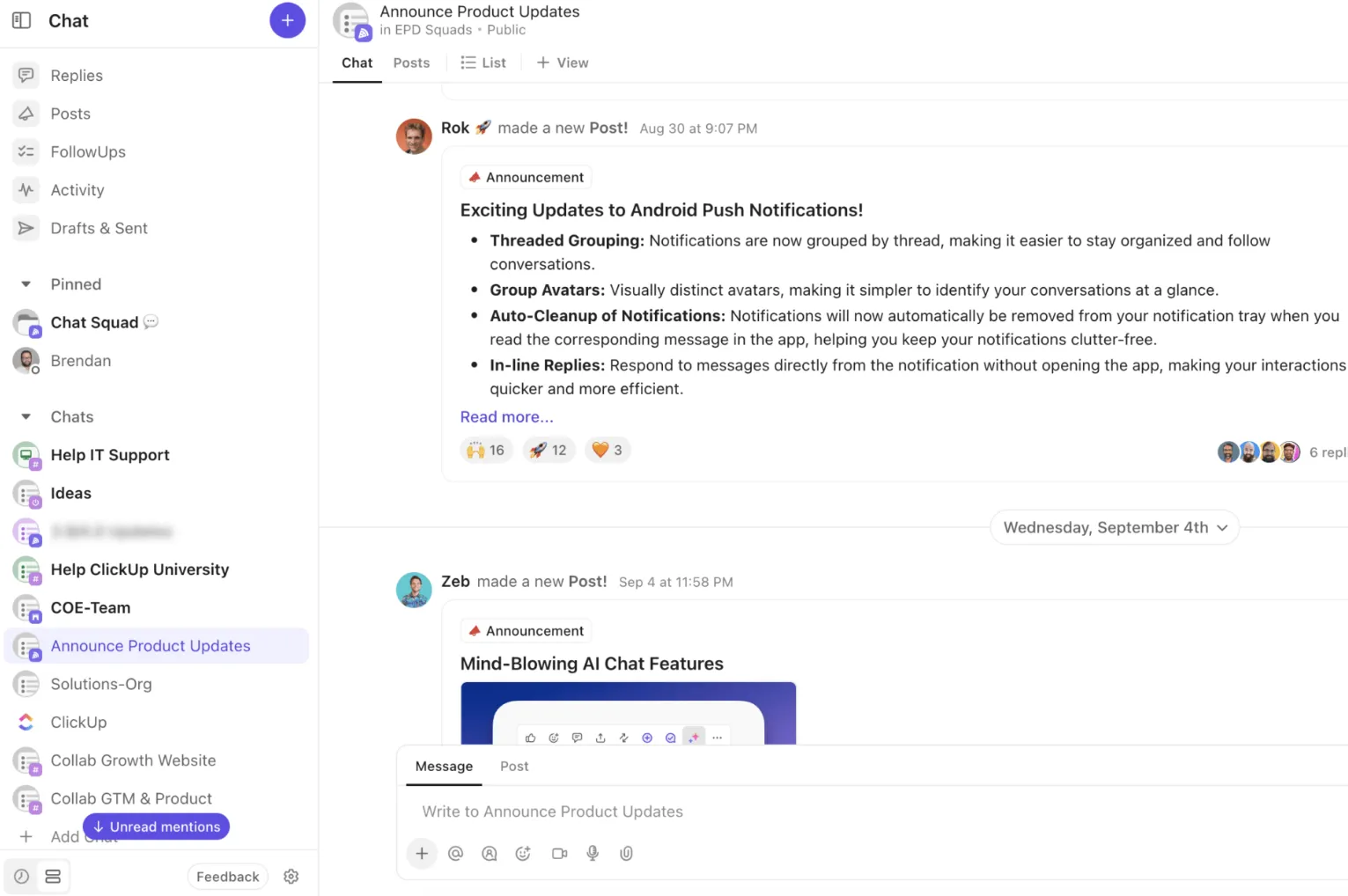 ClickUp Chat