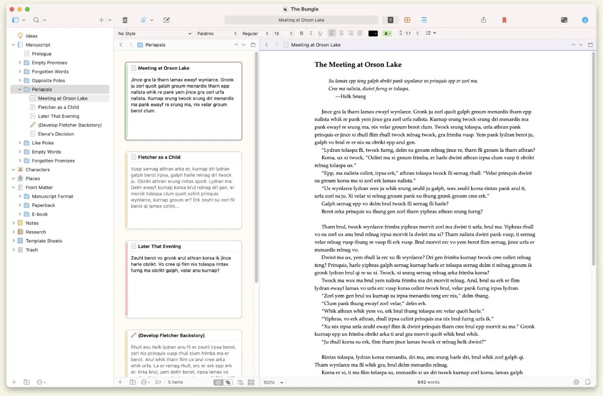 Scrivener : alternative à Word pour Mac