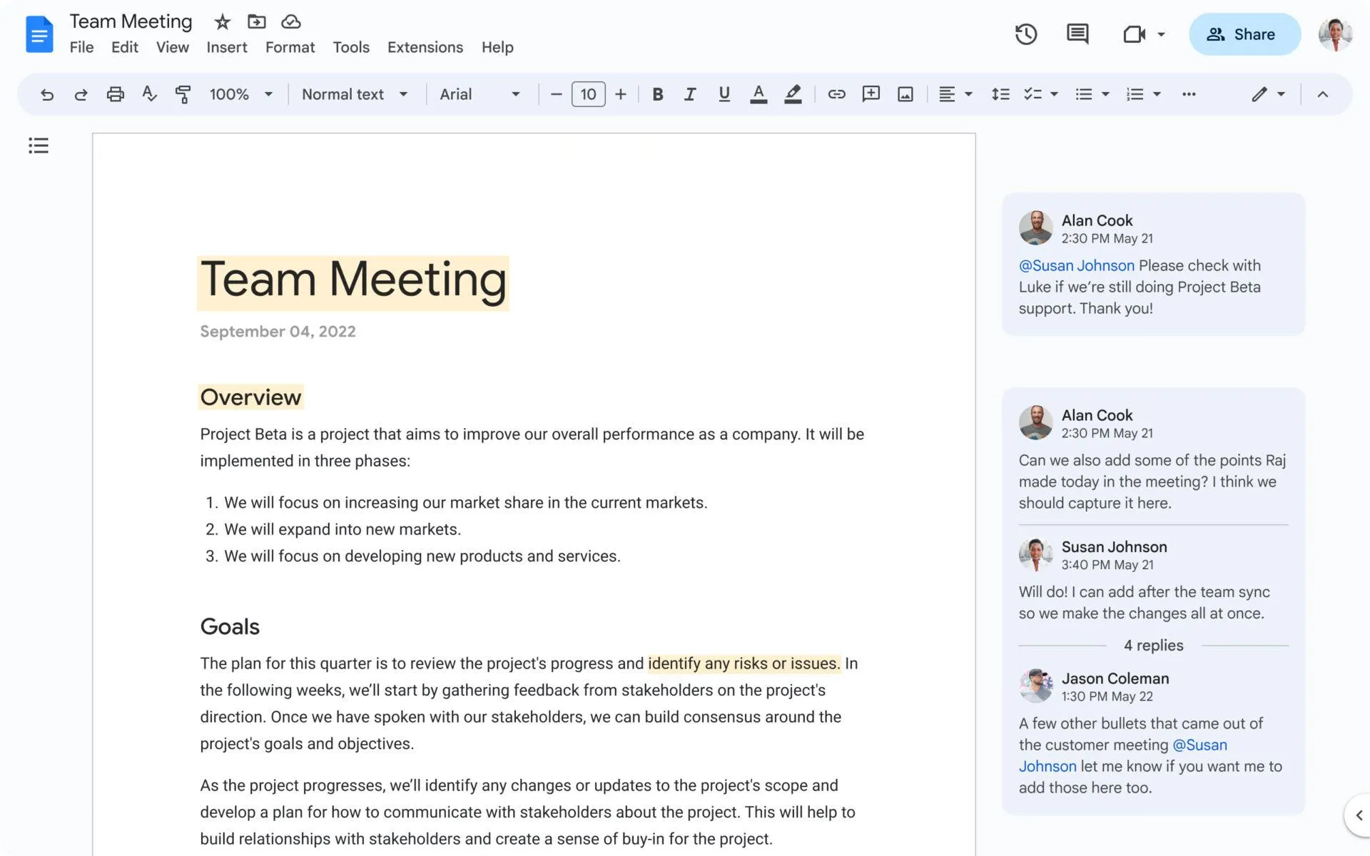 Documentos de Google: Notion frente a Documentos de Google