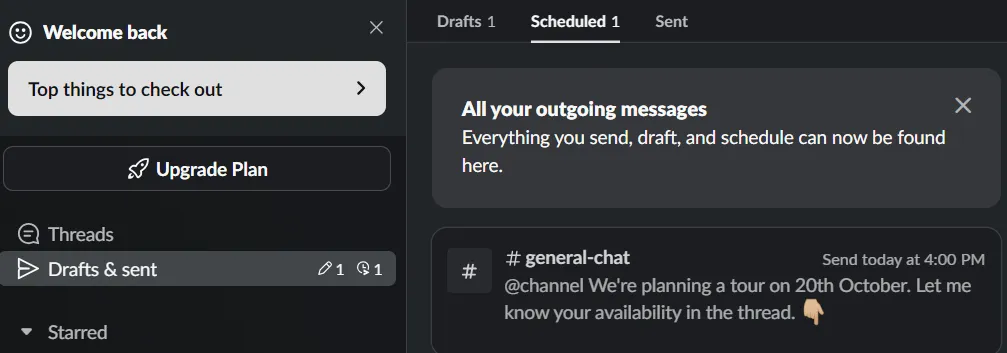 Entorno de trabajo de Slack