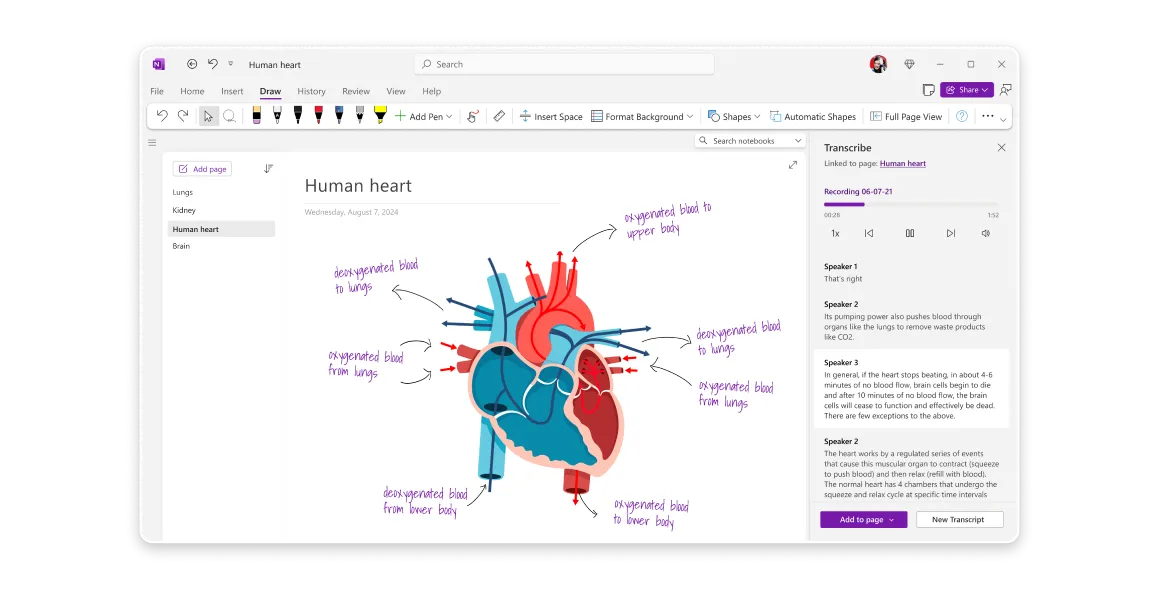 Microsoft OneNote ダッシュボード