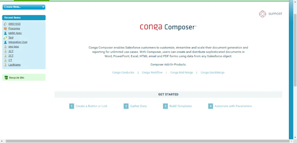 Bảng điều khiển Conga Composer