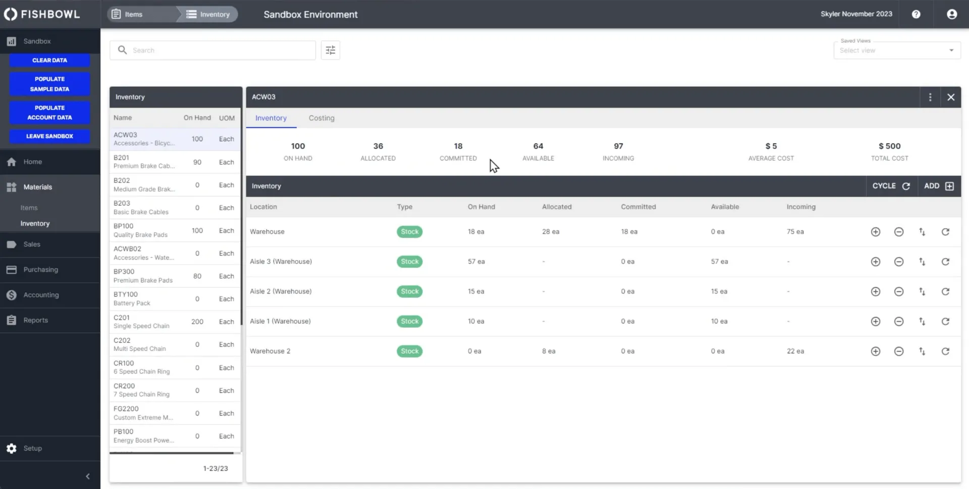 Fishbowl Drive-Dashboard