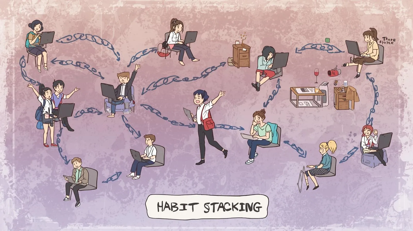 Illustration zum Habit Stacking