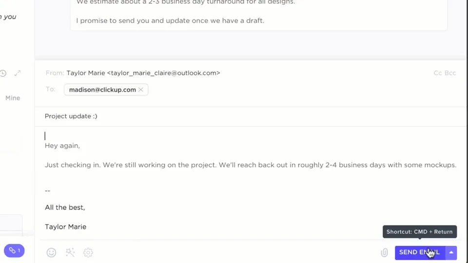 Email của ClickUp