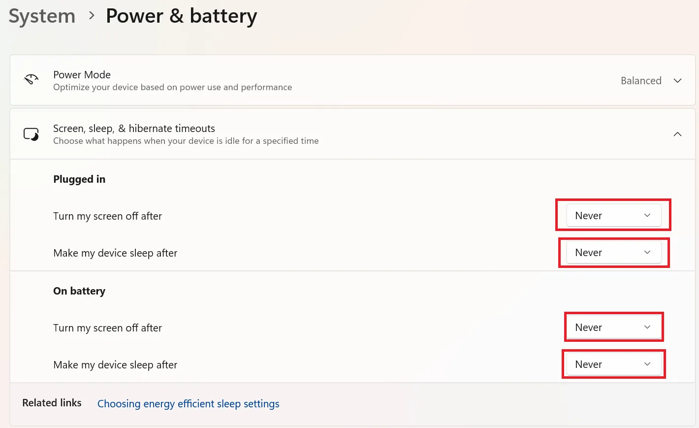 Pour Windows Empêchez votre appareil de se mettre en veille