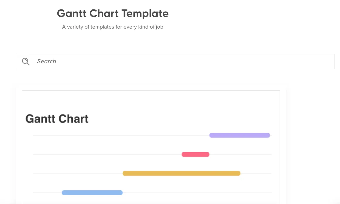 Gantt-Diagramm-Vorlage von Cacoo