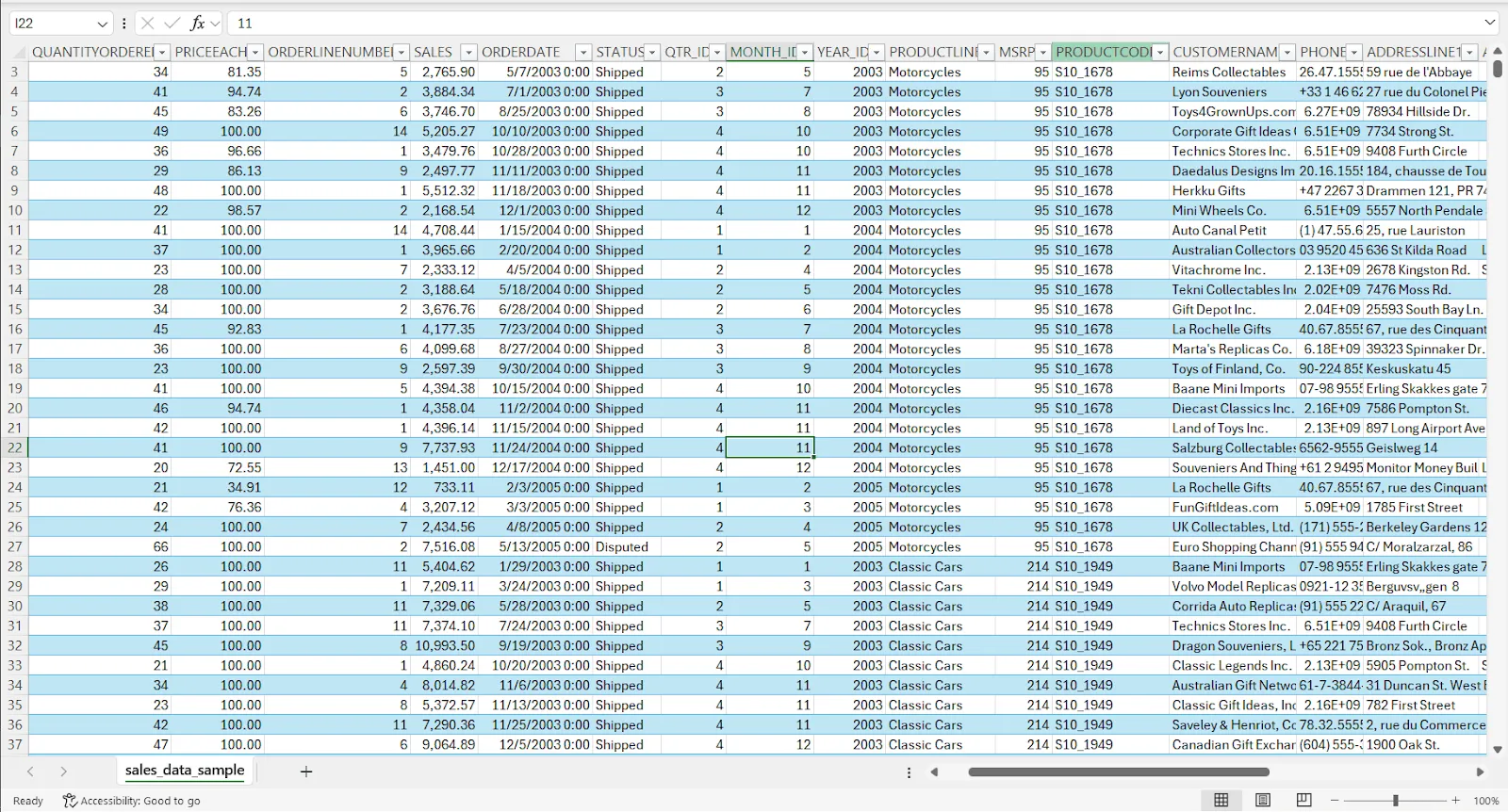 Excel работни листове
