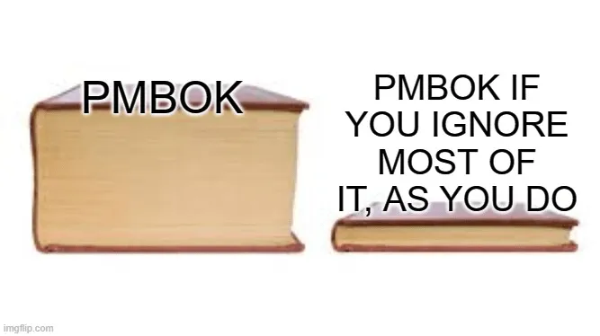 PMBOK útmutató mém