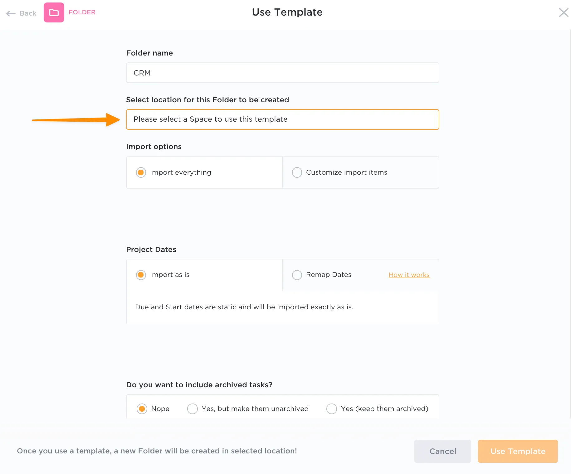 Wenn Sie bereits einen Bereich für Ihren Kundenservice oder Ihr Vertriebsteam eingerichtet haben, können Sie Ihr benutzerdefiniertes CRM in den bestehenden Space einfügen.