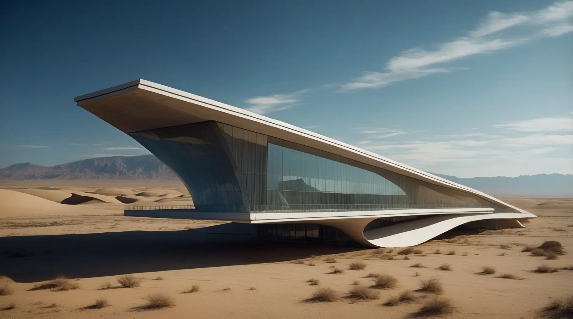 Arquitetura futurista no deserto