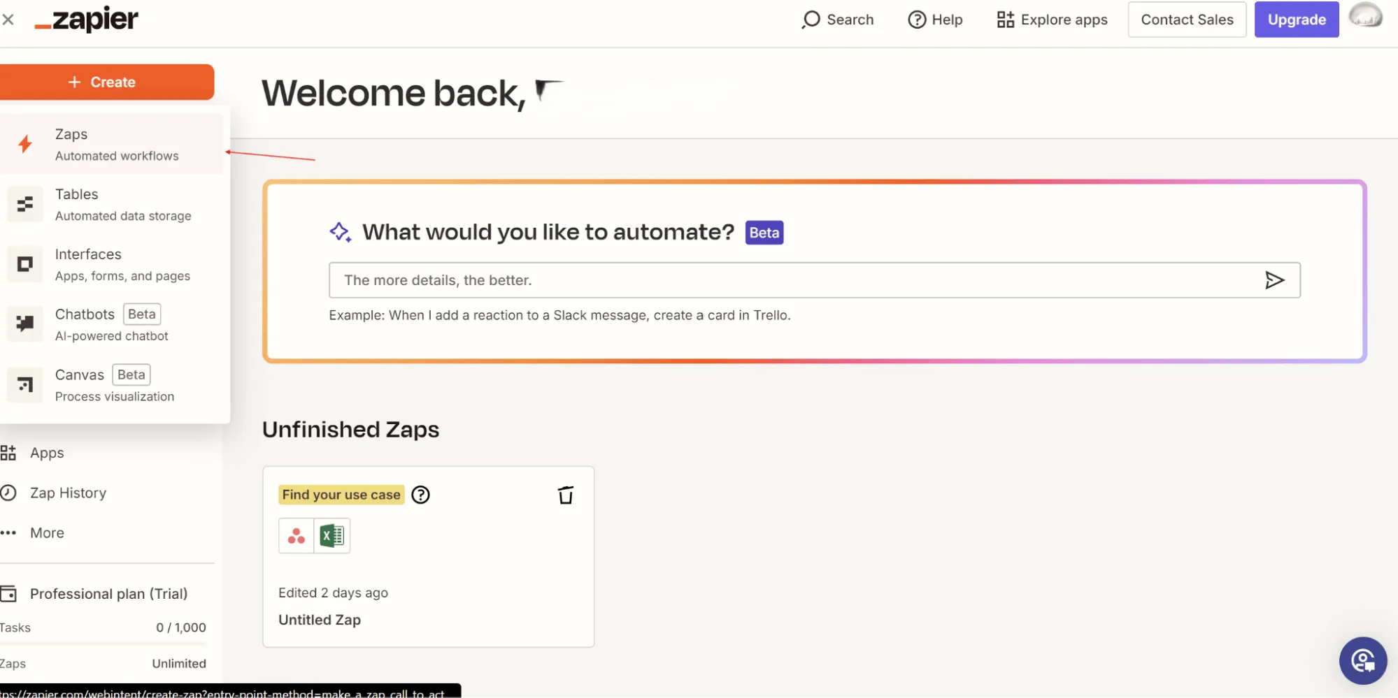 Esto le llevará a la interfaz donde podrá empezar a integrar Excel y Asana en su flujo de trabajo: cómo exportar Asana a Excel.