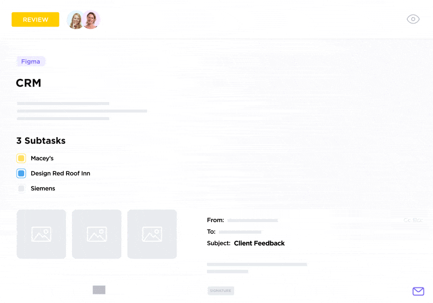 ClickApp Email dashboard