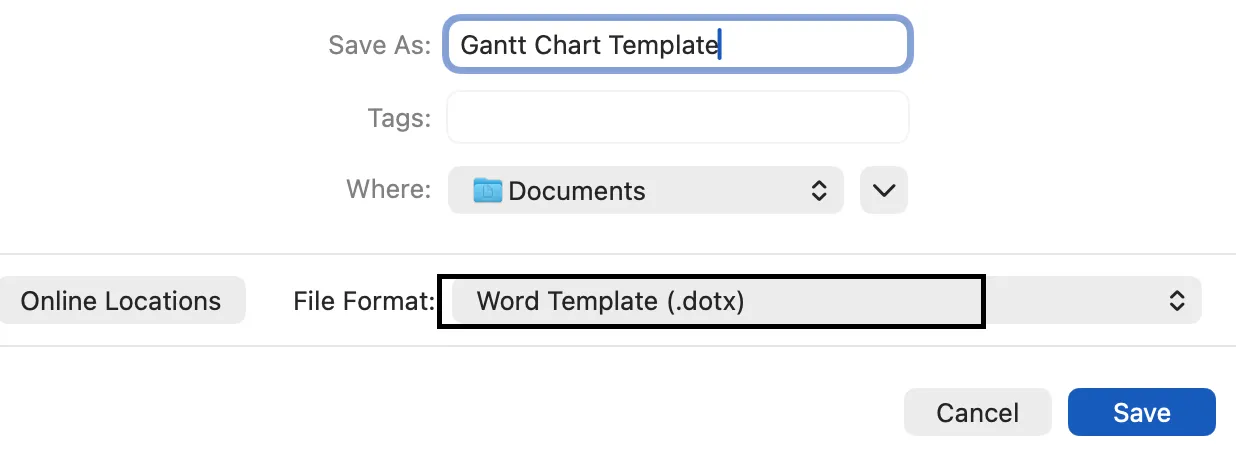 Een gantt-grafiek maken in Microsoft Word - Stap 5