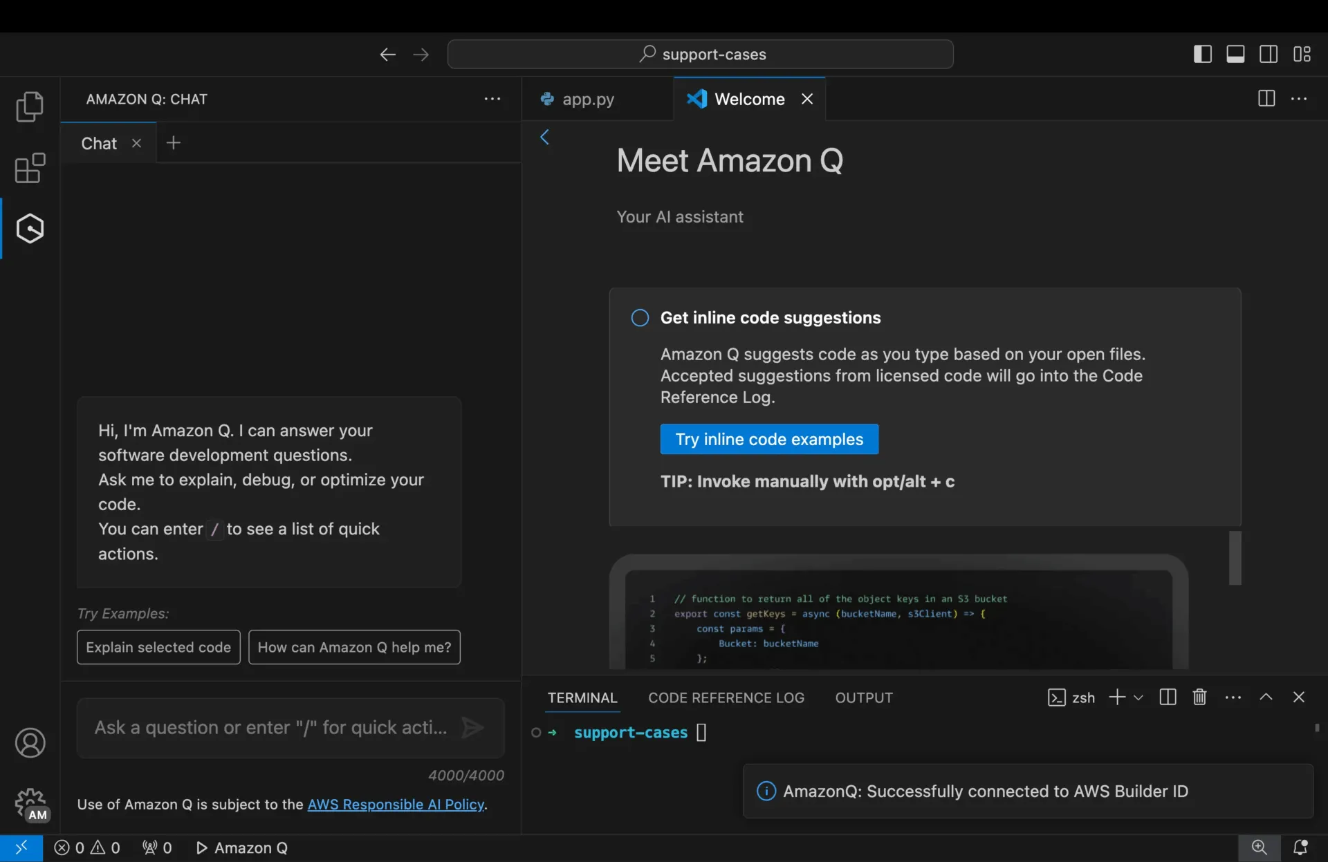 aws: พัฒนาซอฟต์แวร์ได้เร็วขึ้นสำหรับนักพัฒนาบนบอร์ดโดยใช้ Amazon Q