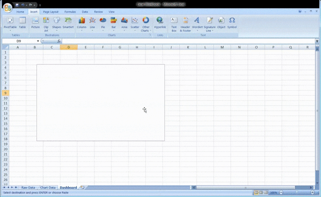 Creación de un panel en Excel