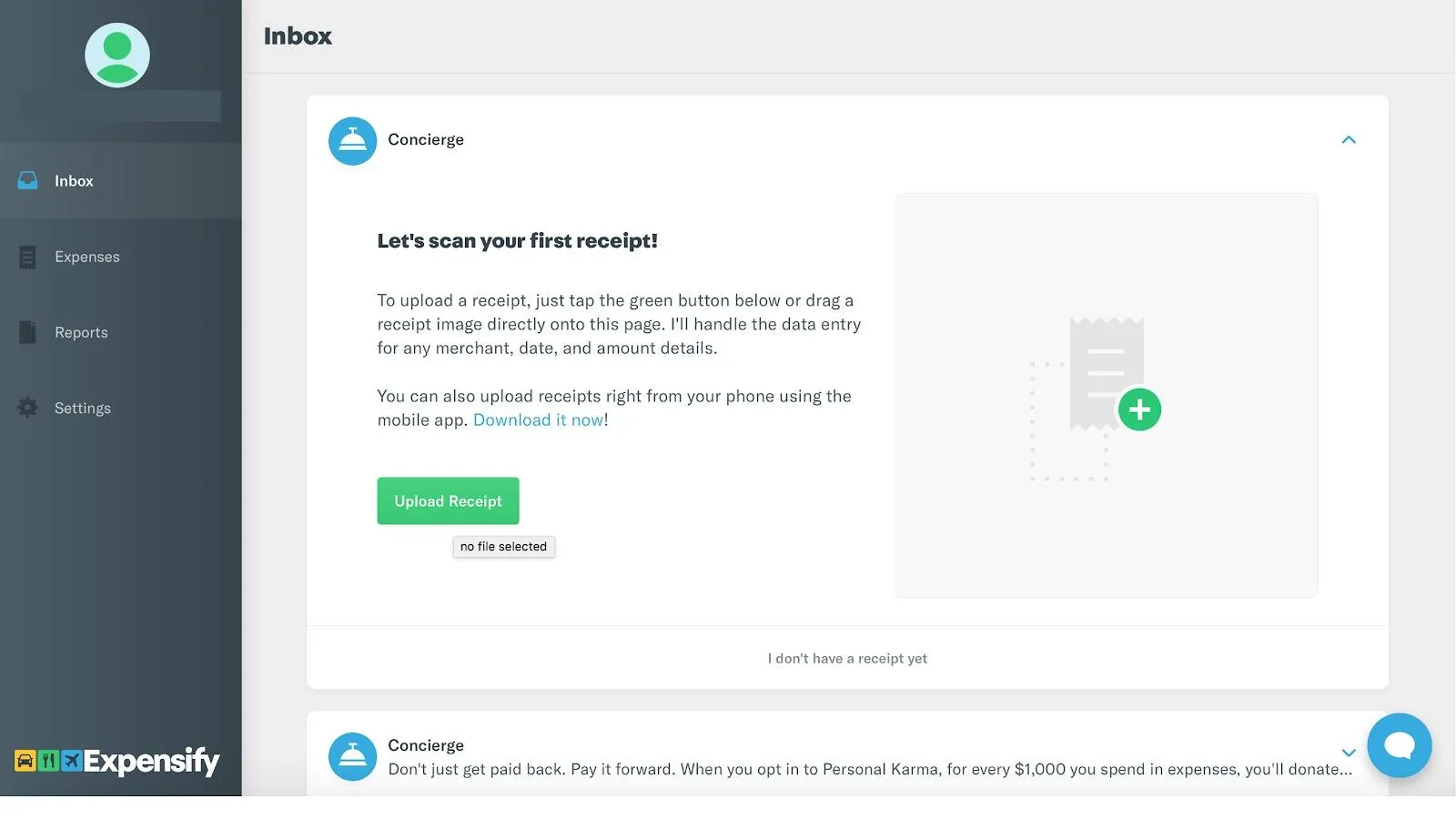 Expensify:有料プランでは、複数の支払い方法に関する基本的な分析機能を利用できます