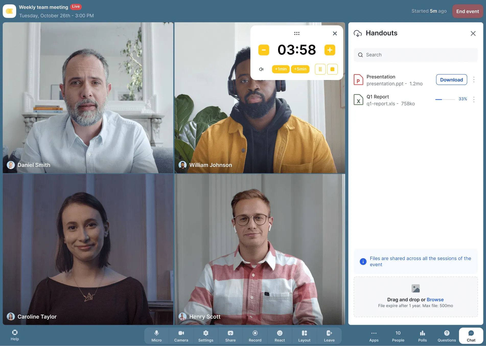 A Livestorm webináriumok és online események szervezésére készült. : Találkozóalkalmazások