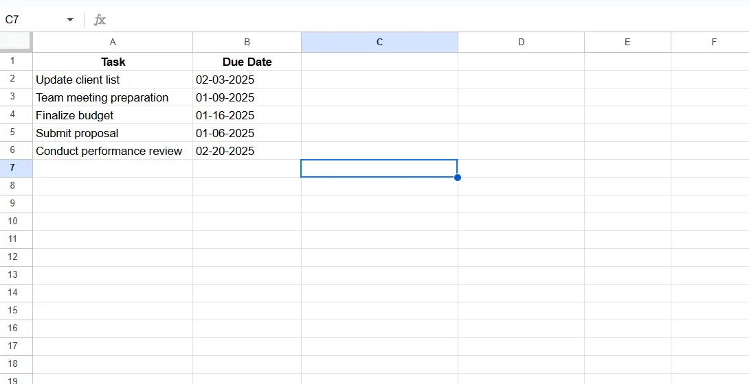 เซลล์ว่าง: วิธีจัดระเบียบวันครบกำหนดใน Google Sheets